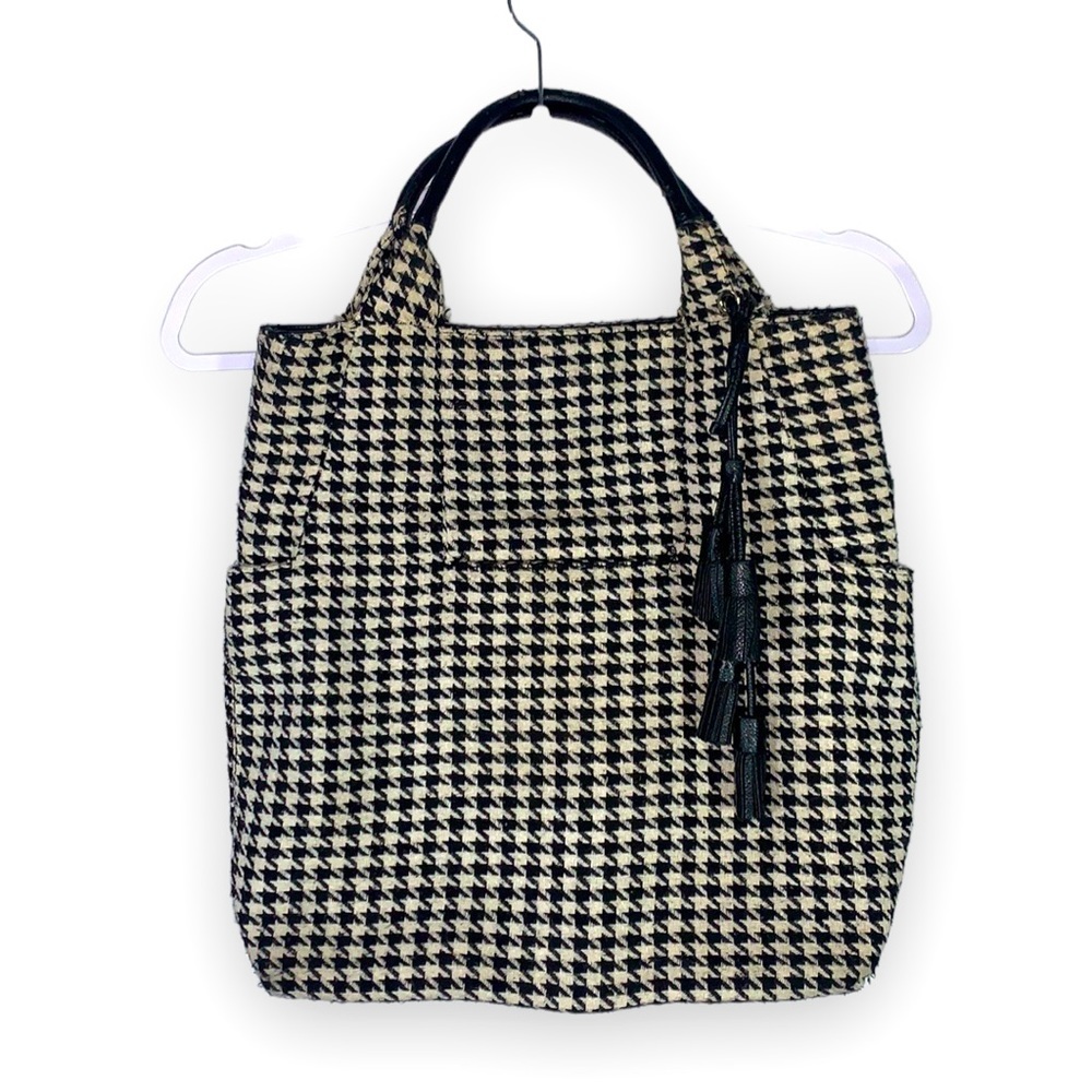 The Limited Black and White Gingham Large Tote